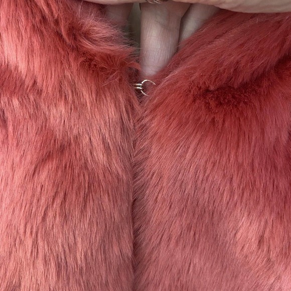 ✨ Volcom Stone Row Women's Pink Shag Embroidered This is Your Future Jacket - Picture 6 of 7